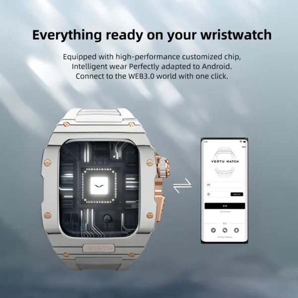 METAWATCH SMARTWATCH WHITE GOLD ? WHITE WATCH STRAP - Image 2