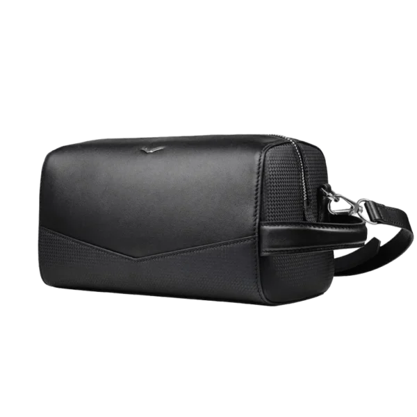 BLACK CROSSBODY LEATHER BAG MEN & WOMEN - Image 2