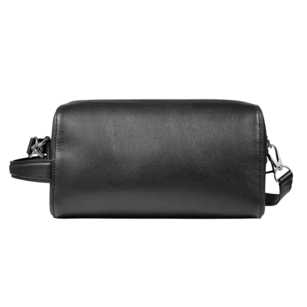 BLACK CROSSBODY LEATHER BAG MEN & WOMEN - Image 3