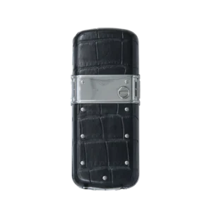 CONSTELLATION RETRO ALLIGATOR LEATHER CLASSIC KEYPAD PHONE C BLACK