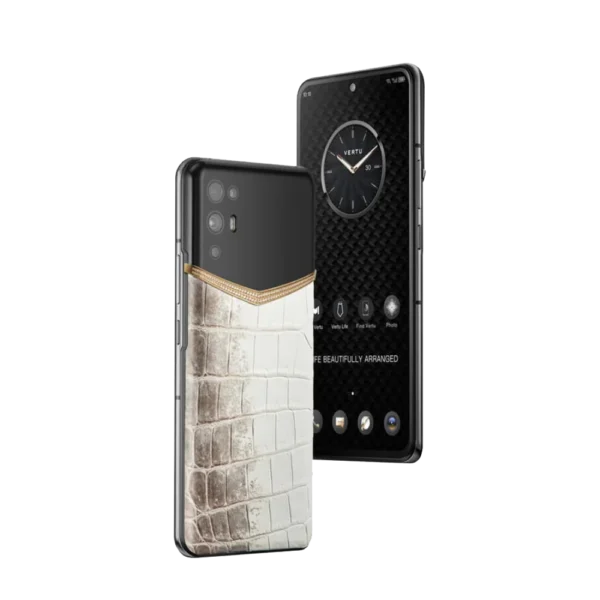 IVERTU 18K GOLD HIMALAYA ALLIGATOR SKIN 5G PHONE - Image 2