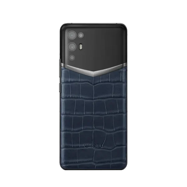 IVERTU ALLIGATOR SKIN 5G PHONE NAVY BLUE