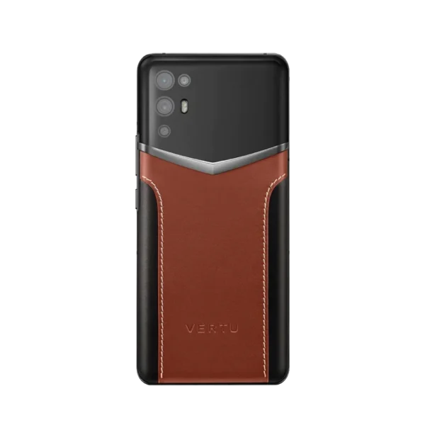 IVERTU CALFSKIN STITCHING PHONE BROWN & BLACK