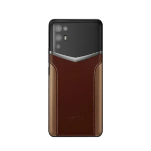 IVERTU CALFSKIN STITCHING PHONE C RED & BROWN
