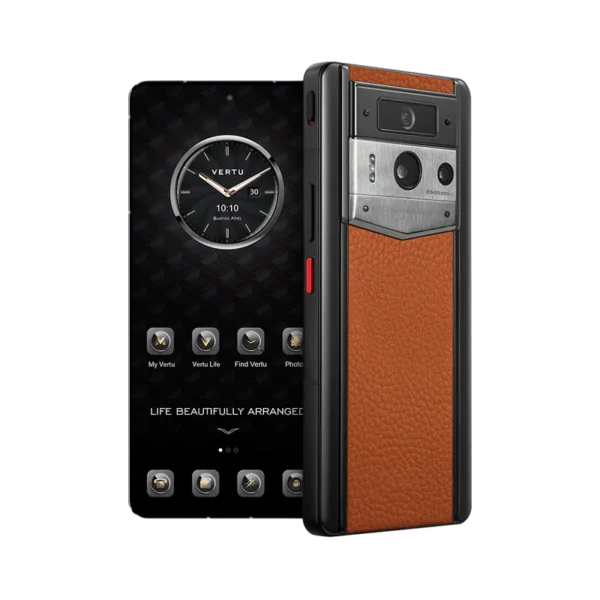 METAVERTU 2 CALFSKIN WEB3 AI PHONE C DAWNING ORANGE(SILVER CASE)