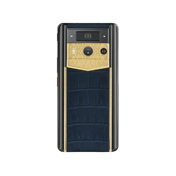 METAVERTU 2 LUXURY CUSTOM-MADE LOTUS MEMORY WITH ALLIGATOR SKIN WEB3 AI PHONE - NAVY BLUE - Image 2