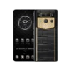 METAVERTU 2 LUXURY CUSTOM-MADE GOLD V-SHAPED WITH DIAMONDS ALLIGATOR SKIN WEB3 AI PHONE BLACK