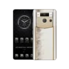 METAVERTU 2 LUXURY CUSTOM-MADE GOLD PLAIN WEAVE WITH DIAMOND HIMALAYA ALLIGATOR SKIN WEB3 AI PHONE C WHITE