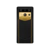 METAVERTU 2 LUXURY CUSTOM-MADE GOLD RADIANT BLADE EDITION WITH BLACK INK CALFSKIN WEB3 AI PHONE BLACK - Image 2