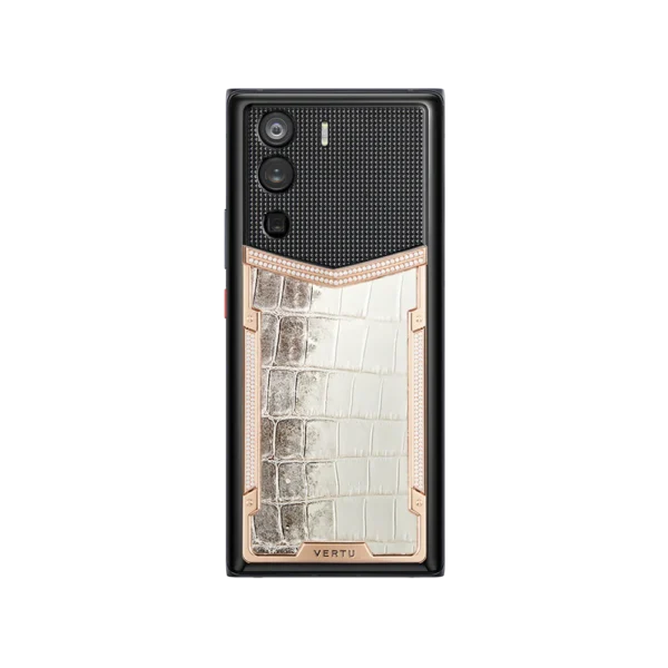 METAVERTU HIMALAYA ALLIGATOR SKIN 18K GOLD & DIAMONDS 5G WEB3 PHONE-BLACK - Image 2