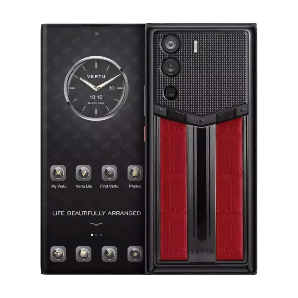 METAVERTU RACE TRACK DESIGN ALLIGATOR SKIN WEB3 PHONE C FLAME RED - Image 3