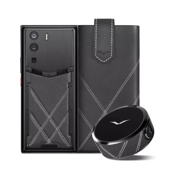 METAVERTU STITCHING CALFSKIN 5G WEB3 PHONE SET C BLACK - Image 2