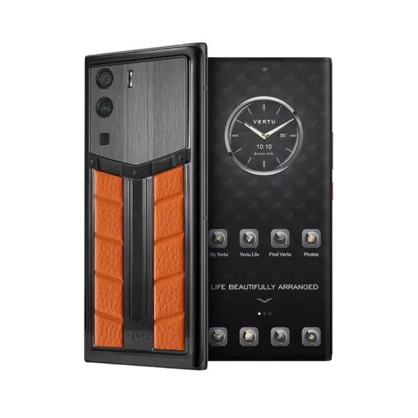 METAVERTU RACE TRACK DESIGN CALFSKIN WEB3 PHONE C ORANGE