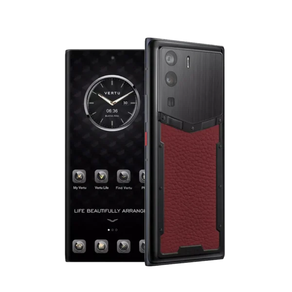 METAVERTU CALFSKIN 5G WEB3 PHONE C RASPBERRY RED