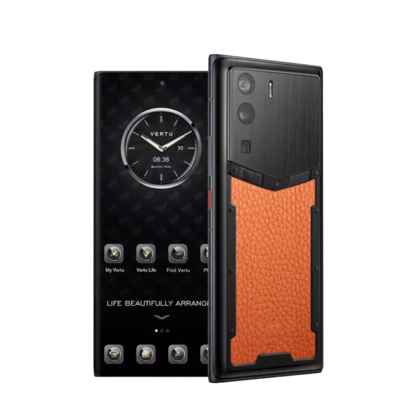 METAVERTU CALFSKIN 5G WEB3 PHONE C DAWNING ORANGE