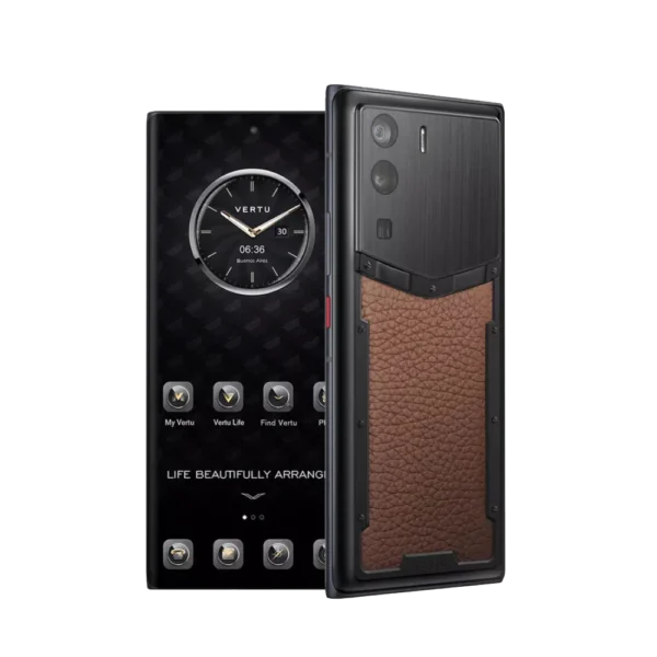 METAVERTU CALFSKIN 5G WEB3 PHONE C CARAMEL BROWN