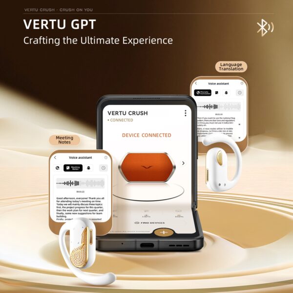 VERTU CRUSH SERIES OWS AI EARBUDS - White Standard - Image 3