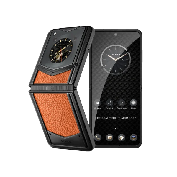 VERTU? IRONFLIP CALFSKIN SERIES-DAWNING ORANGE